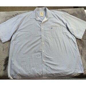 Gunnison Creek Outfitter Mens Button Down Shirt Short Sleeve Blue Pattern Casual